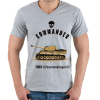 PRINTFASHION tiger1 - Férfi V-nyakú póló - Sport szürke