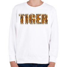 PRINTFASHION Tiger - Gyerek pulóver - Fehér gyerek pulóver, kardigán