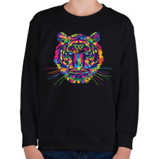 PRINTFASHION Tiger - Gyerek pulóver - Fekete gyerek pulóver, kardigán