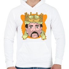 PRINTFASHION Tiger King - Férfi kapucnis pulóver - Fehér férfi pulóver, kardigán