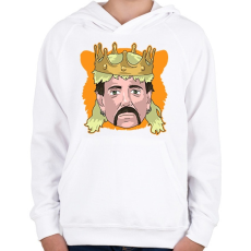 PRINTFASHION Tiger King - Gyerek kapucnis pulóver - Fehér