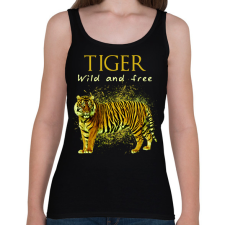 PRINTFASHION tiger wild and free - Női atléta - Fekete női trikó