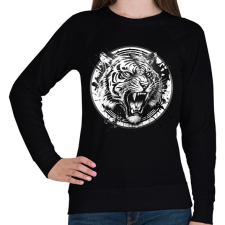 PRINTFASHION Tigris black and white - Női pulóver - Fekete női pulóver, kardigán