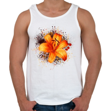 PRINTFASHION tigris liliom - Férfi atléta - Fehér atléta, trikó