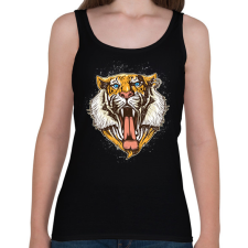 PRINTFASHION Tigris - Női atléta - Fekete női trikó