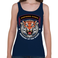 PRINTFASHION Tigris - Női atléta - Sötétkék női trikó