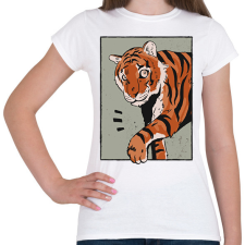 PRINTFASHION Tigris - Női póló - Fehér női póló