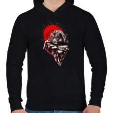 PRINTFASHION Tigris territórium - Férfi kapucnis pulóver - Fekete