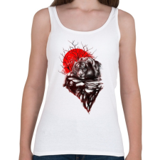 PRINTFASHION Tigris territórium - Női atléta - Fehér női trikó