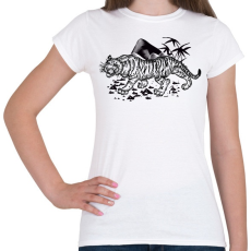 PRINTFASHION tigrises kép - Női póló - Fehér