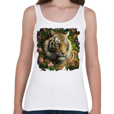 PRINTFASHION Tigrisfej - Női atléta - Fehér
