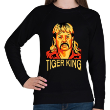 PRINTFASHION Tigriskirály - Női pulóver - Fekete női pulóver, kardigán
