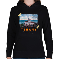 PRINTFASHION tihany - Női kapucnis pulóver - Fekete