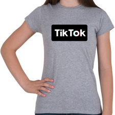 PRINTFASHION Tik Tok BOX - Női póló - Sport szürke női póló