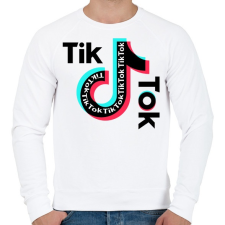 PRINTFASHION Tik Tok - Férfi pulóver - Fehér férfi pulóver, kardigán