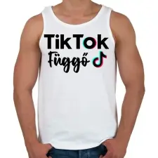 PRINTFASHION Tik Tok Függő - Férfi atléta - Fehér atléta, trikó