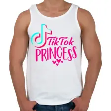 PRINTFASHION Tik Tok Hercegnő - Férfi atléta - Fehér atléta, trikó
