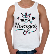 PRINTFASHION Tik Tok Hercegnő - Férfi atléta - Fehér atléta, trikó