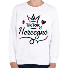 PRINTFASHION Tik Tok Hercegnő - Gyerek pulóver - Fehér gyerek pulóver, kardigán