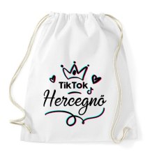 PRINTFASHION Tik Tok Hercegnő - Sportzsák, Tornazsák - Fehér tornazsák