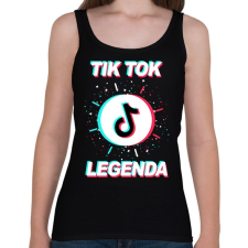 PRINTFASHION Tik Tok Legenda - Női atléta - Fekete női trikó