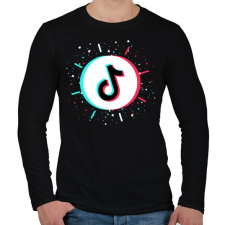PRINTFASHION Tik Tok logo - Férfi hosszú ujjú póló - Fekete férfi póló