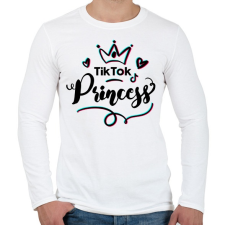 PRINTFASHION Tik Tok Princess - Férfi hosszú ujjú póló - Fehér férfi póló