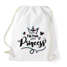 PRINTFASHION Tik Tok Princess - Sportzsák, Tornazsák - Fehér tornazsák