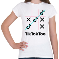 PRINTFASHION Tik Tok Toe - Női póló - Fehér