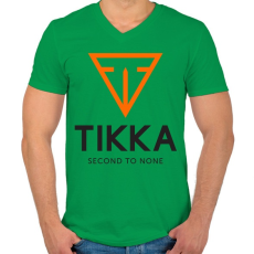 PRINTFASHION Tikka - Second to none - Férfi V-nyakú póló - Zöld