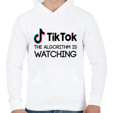 PRINTFASHION tiktok2 - Férfi kapucnis pulóver - Fehér férfi pulóver, kardigán