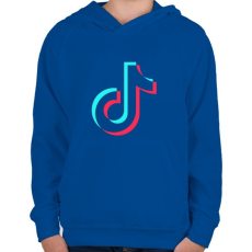 PRINTFASHION Tiktok átlátszó - Gyerek kapucnis pulóver - Királykék