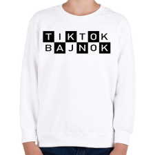 PRINTFASHION TikTok Bajnok - Gyerek pulóver - Fehér gyerek pulóver, kardigán