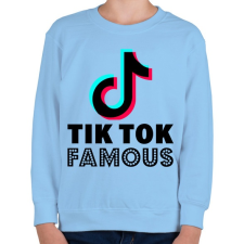 PRINTFASHION Tiktok Famous - Gyerek pulóver - Világoskék gyerek pulóver, kardigán