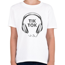 PRINTFASHION TikTok fejhallgató - Gyerek póló - Fehér gyerek póló