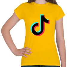 PRINTFASHION Tiktok fekete - Női póló - Sárga női póló