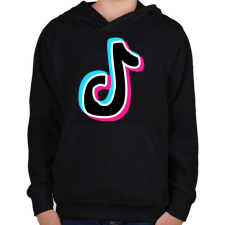 PRINTFASHION Tiktok - Gyerek kapucnis pulóver - Fekete gyerek pulóver, kardigán