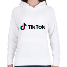 PRINTFASHION TikTok   - Női kapucnis pulóver - Fehér női pulóver, kardigán