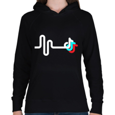 PRINTFASHION TikTok - Női kapucnis pulóver - Fekete női pulóver, kardigán