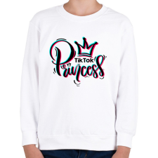 PRINTFASHION TikTok Princess - Gyerek pulóver - Fehér gyerek pulóver, kardigán