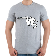 PRINTFASHION tiktok sárkány meme fehér (páros) - Férfi póló - Sport szürke férfi póló