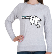 PRINTFASHION tiktok sárkány meme fehér (páros) - Női pulóver - Sport szürke