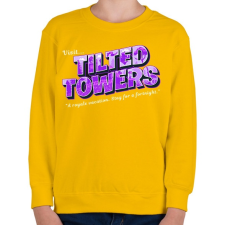 PRINTFASHION Tilted town - Gyerek pulóver - Sárga gyerek pulóver, kardigán