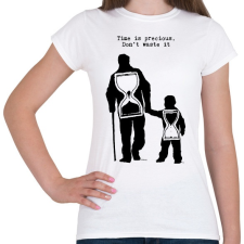 PRINTFASHION Time is precious, don't waste it - Női póló - Fehér női póló