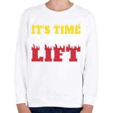 PRINTFASHION Time to lift - Gyerek pulóver - Fehér