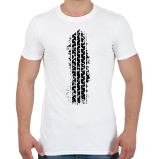 PRINTFASHION Tire Tread skid - Férfi póló - Fehér férfi póló
