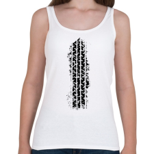 PRINTFASHION Tire Tread skid - Női atléta - Fehér női trikó