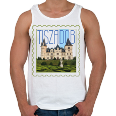 PRINTFASHION Tiszadob - Férfi atléta - Fehér