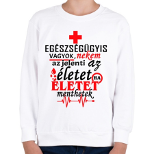 PRINTFASHION Tisztelet az egészségügynek! - Gyerek pulóver - Fehér gyerek pulóver, kardigán