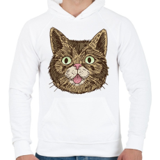 PRINTFASHION Tita - Férfi kapucnis pulóver - Fehér